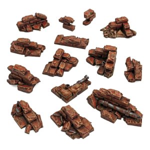 画像4: グリーンスタッフワールド[GSWD-12747]崩れたレンガ壁　1/48 (4)