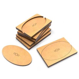 画像1: グリーンスタッフワールド[GSWD-12767]MDF Base adapter - Oval 75x42mm to Square 75x50mm (1)