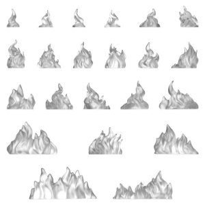 画像1: グリーンスタッフワールド[GSWD-12783]Large Fire Flames 1:48-1:35 (1)