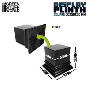 画像2: グリーンスタッフワールド[GSWD-4953]正四角柱展示台座 5x5 cm ブラック (2)