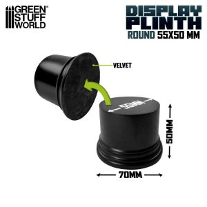 画像2: グリーンスタッフワールド[GSWD-4955]円柱型展示台座5.5cm径 ブラック (2)