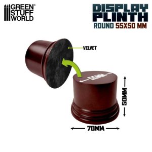 画像2: グリーンスタッフワールド[GSWD-4956]円柱型展示台座5.5cm径 ヘーゼルナッツブラウン (2)