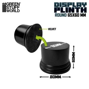 画像2: グリーンスタッフワールド[GSWD-4957]円柱型展示台座6.5cm径 ブラック (2)