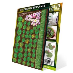 画像3: グリーンスタッフワールド[GSWD-12834]Colored Paper Plants - Lilly Pads (3)