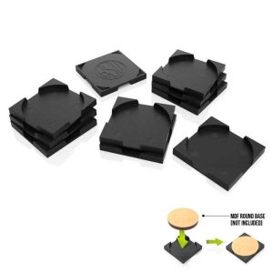 画像1: グリーンスタッフワールド[GSWD-12881]プラスチック製　丸型から正方形へのベースアダプター 40mm?40ｍｍ(Pack x10) (1)