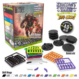 画像3: グリーンスタッフワールド[GSWD-12903]Compatible Blood Bowl Bases 32mm with Skill Rings (3)