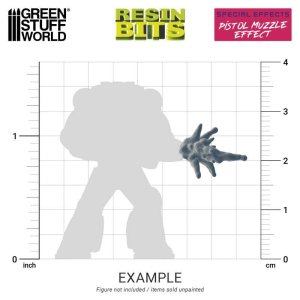 画像4: グリーンスタッフワールド[GSWD-12913]3Dプリントセット - ピストルマズルフラッシュ 1:48 (4)