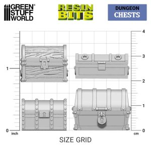 画像3: グリーンスタッフワールド[GSWD-12971]3Dプリントセット - 宝箱 1:48-1:35 (3)