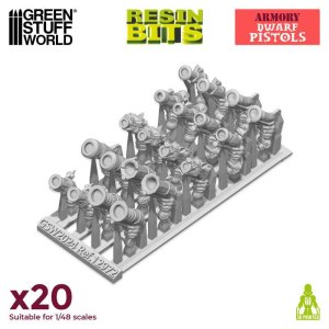 画像4: グリーンスタッフワールド[GSWD-12972]3Dプリントセット - ドワーフ・ピストルズ 1:48 (4)
