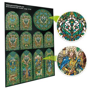 画像4: グリーンスタッフワールド[GSWD-5126]ステンドグラス　エルフ - Large (4)