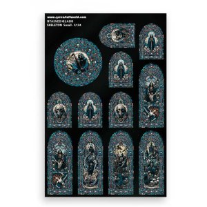 画像3: グリーンスタッフワールド[GSWD-5134]ステンドグラス　スケルトン- Small (3)