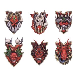 画像1: グリーンスタッフワールド[GSWD-13180]Blood God Shields 1:48 (1)