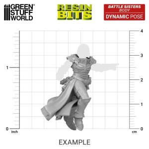 画像2: グリーンスタッフワールド[GSWD-13201]DakkaDakka　1/48　シスターズ・オブ・バトル　ダイナミックポーズボディ（5体入り） (2)