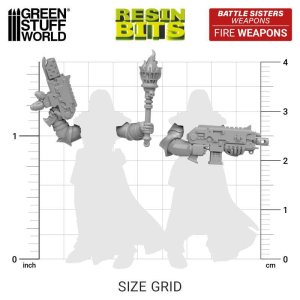 画像2: グリーンスタッフワールド[GSWD-13205]DakkaDakka　1/48　シスターズ・オブ・バトル　アームセット【火器】（14個入り） (2)