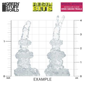 画像3: グリーンスタッフワールド[GSWD-13624]3Dプリントセット - モジュラークリアリングスモークトレイル2個入り多段煙 (3)