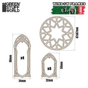 画像2: グリーンスタッフワールド[GSWD-13257]ミニチュア窓枠　エルフ - Large (2)