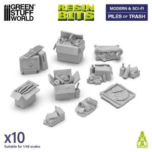 画像1: グリーンスタッフワールド[GSWD-13305]3Dプリントセット - ゴミの山 1:48 (1)