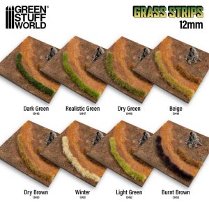 画像3: グリーンスタッフワールド[GSWD-13446]草の帯 12 mm - ダークグリーン (3)