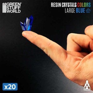 画像4: グリーンスタッフワールド[GSWD-13461]ブルーレジンクリスタル -ラージ (4)