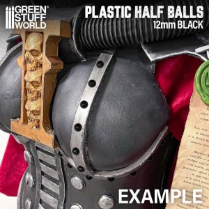 画像2: グリーンスタッフワールド[GSWD-13498]プラスチックハーフボール12mm (2)