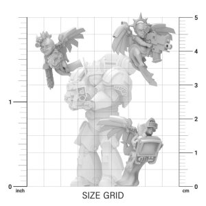 画像2: グリーンスタッフワールド[GSWD-13499]3Dプリントセット - サイバー ケルビム サービター 1:48 (2)