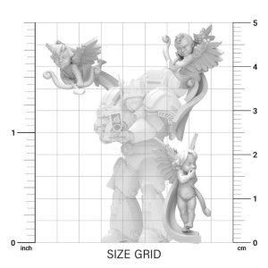 画像2: グリーンスタッフワールド[GSWD-13500]3Dプリントセット - キューピッド ケルビム 1:48 (2)