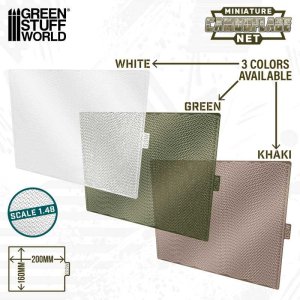 画像3: グリーンスタッフワールド[GSWD-13510]ミニチュアカモフラージュネット　ホワイト 1:48 (3)