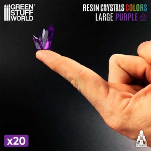 画像4: グリーンスタッフワールド[GSWD-13515]パープルレジンクリスタル - ラージ (4)