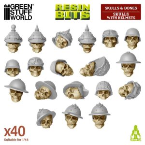画像1: グリーンスタッフワールド[GSWD-13630]Skulls with Helmets 1:48 (1)
