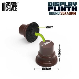 画像2: グリーンスタッフワールド[GSWD-5803]円柱型展示台座3.5cm径 ヘーゼルナッツブラウン (2)