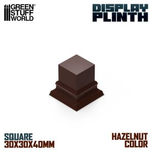 画像1: グリーンスタッフワールド[GSWD-5804]正四角柱展示台座 3x3 cm ヘーゼルナッツブラウン (1)