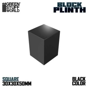 画像1: グリーンスタッフワールド[GSWD-5810]正四角柱ブロック台座 3x3 cm ブラック (1)