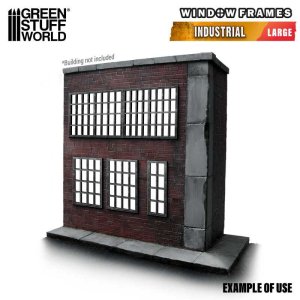 画像3: グリーンスタッフワールド[GSWD-13705]ミニチュア窓枠インダストリアル - Large (3)