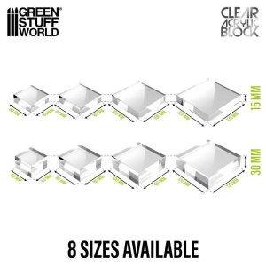 画像3: グリーンスタッフワールド[GSWD-5853]アクリル展示台 60x60x15mm (3)