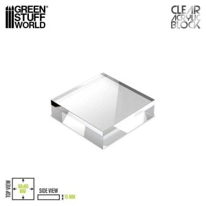 画像1: グリーンスタッフワールド[GSWD-5854]アクリル展示台 80x80x15mm (1)