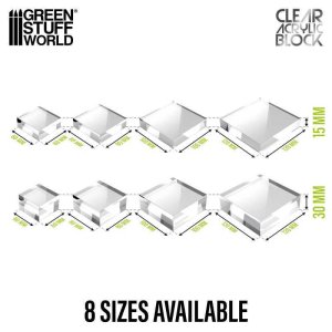 画像3: グリーンスタッフワールド[GSWD-5854]アクリル展示台 80x80x15mm (3)