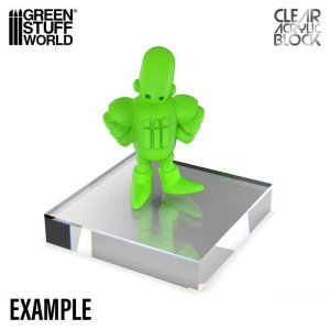 画像2: グリーンスタッフワールド[GSWD-5855]アクリル展示台 100x100x15mm (2)