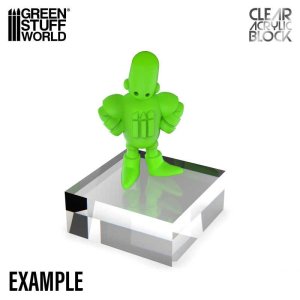 画像2: グリーンスタッフワールド[GSWD-5859]アクリル展示台 100x100x30mm (2)