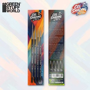 画像5: グリーンスタッフワールド[GSWD-14169]合成セルシェーディングブラシセット（#1、#5/0、#10/0、#20/0） (5)