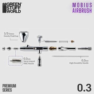 画像5: グリーンスタッフワールド[GSWD-6377]Premium Series GHPM-Mobius Airbrush 0.3mm (5)