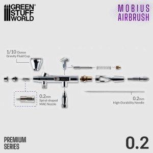 画像5: グリーンスタッフワールド[GSWD-6398]Premium Series GHPM-Mobius Airbrush 0.2mm (5)