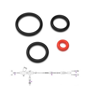 画像2: グリーンスタッフワールド[GSWD-6529]Mobius Airbrush Black O-Rings (2)