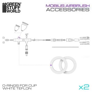 画像2: グリーンスタッフワールド[GSWD-6535]O-Rings for the Mobius Airbrush Paint Cup (2)