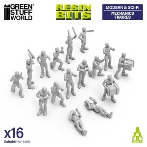 画像1: グリーンスタッフワールド[GSWD-14413］1/100　メカニックフィギュアセット (1)