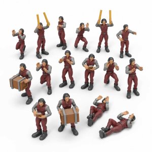 画像4: グリーンスタッフワールド[GSWD-14413］1/100　メカニックフィギュアセット (4)