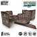 画像1: グリーンスタッフワールド[GSWD-6584]Pre-Painted Foldable Two-Story WTC Terrain Ruin - Orks (1)