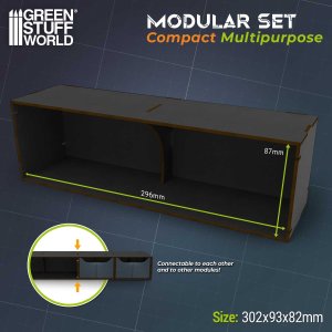 画像2: グリーンスタッフワールド[GSWD-6925］MDF製コンパクト横型マルチ収納ユニット (2)