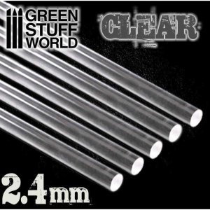 画像2: グリーンスタッフワールド[GSWD-9256]Acrylic Rods - Round 2.4 mm CLEAR (2)