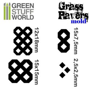 画像2: グリーンスタッフワールド[GSWD-1509]Silicone molds - Grass Paver (2)