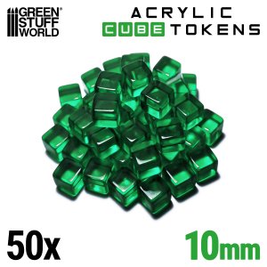 画像1: グリーンスタッフワールド[GSWD-1564]グリーンキューブトークン 10mm (1)
